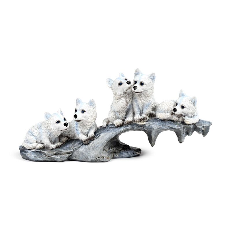 Load image into Gallery viewer, Wolf puppies spelen op rots
