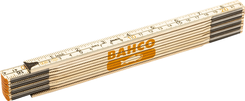 Bahco houten duimstok 2 meter metrisch