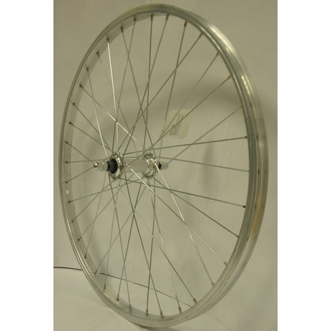 front wheel 24-1.75 inch aluminum 36G silver