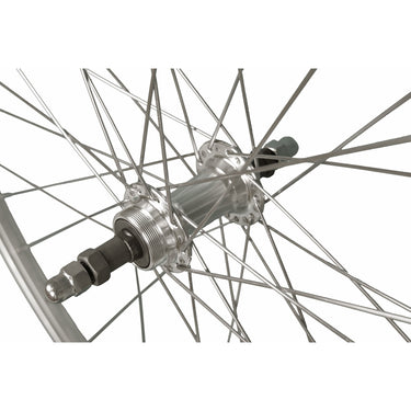 Roland achterwiel p24h 28 36g 7v pion vaste as alu zilv