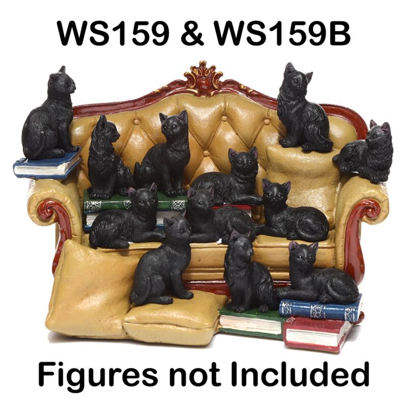 Load image into Gallery viewer, Zwarte kat wereld sofa display
