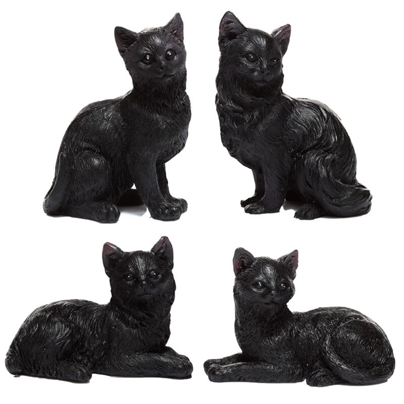 Load image into Gallery viewer, Zwarte kat miniatuur beeldjes
