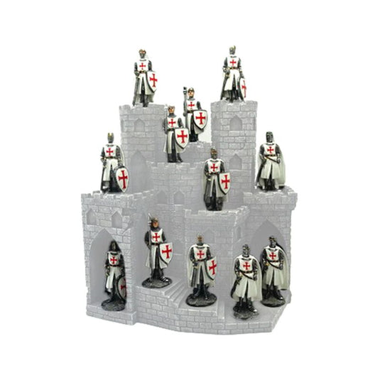 Middeleeuwse ridder wereld miniatuur beeldjes