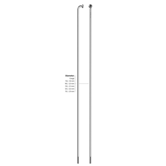 Sapim spaak 14-158 leader rvs zonder nippel (100st)