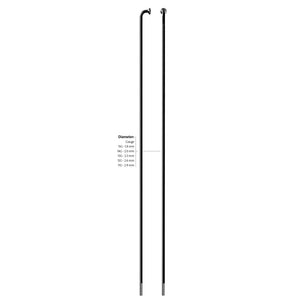 Sapim spaak 13-200 leader rvs zwart zonder nippel (100st)