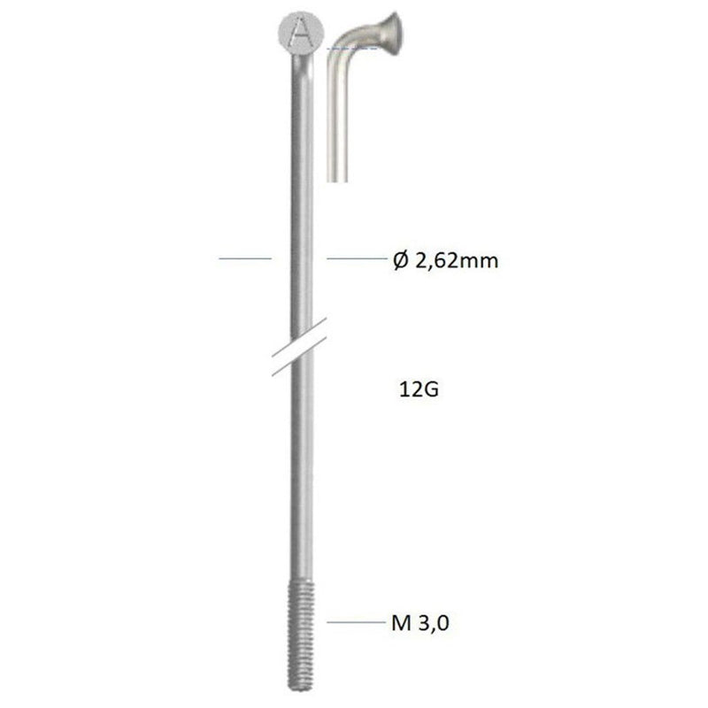 Load image into Gallery viewer, Alpina spaak zink 12-236 zonder nippel zilver (144st)
