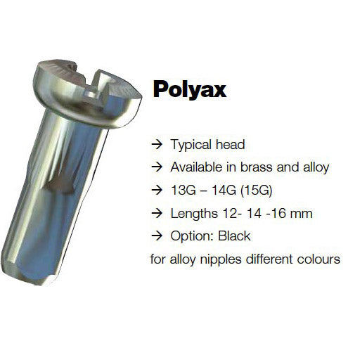 Load image into Gallery viewer, Sapim spaaknippel 14 polyax 14mm geel aluminium (100st)
