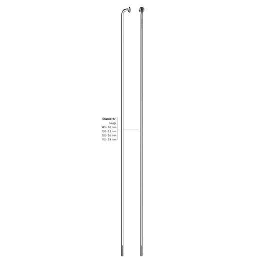 Alpina spaak zink 14-160 zonder nippel zilver (144st)