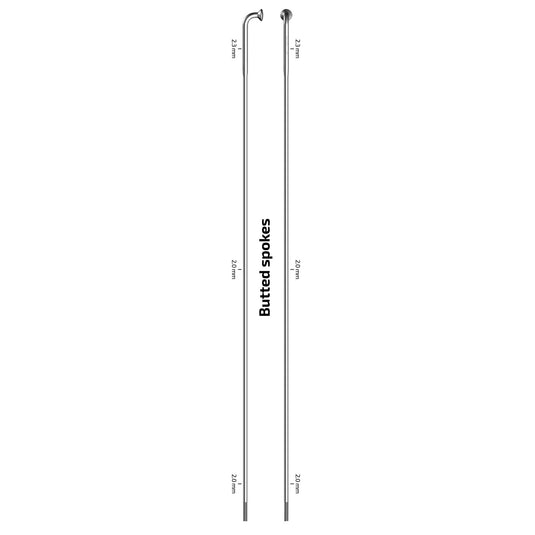Sapim spaak 14-158 x-strong rvs zonder nippel (100st)