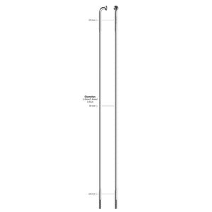 Sapim spaak 14-250l race rvs zonder nippel (100st)