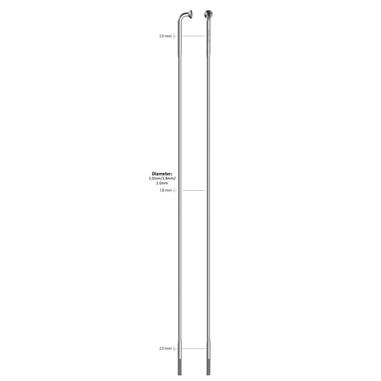 Sapim spaak 14-294l race rvs zonder nippel (100st)