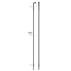 Sapim spaak 14-252l race rvs zwart zonder nippel (100st)