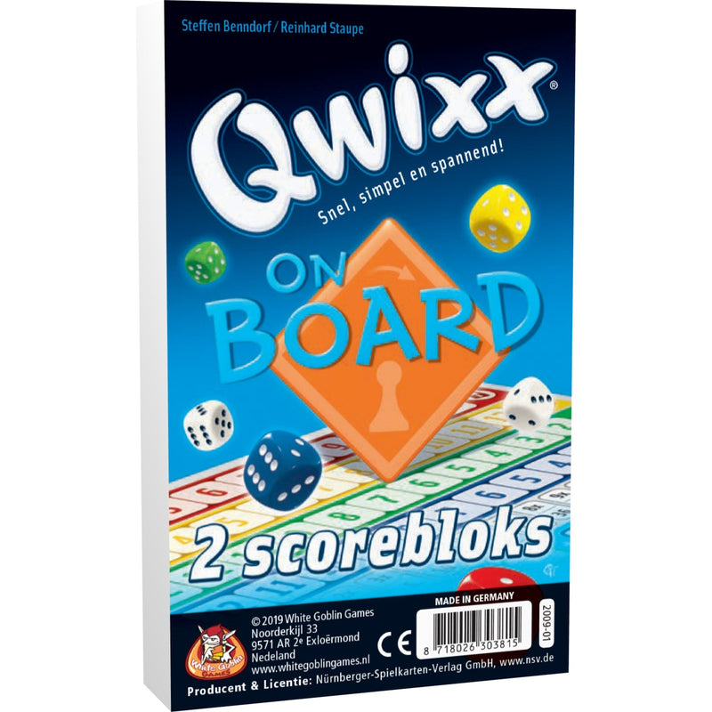 Load image into Gallery viewer, White Goblin Games Qwixx On Board (extra scorebloks)
