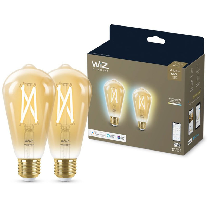 Load image into Gallery viewer, WiZ WiZ Filament amber ST64 E27 x2
