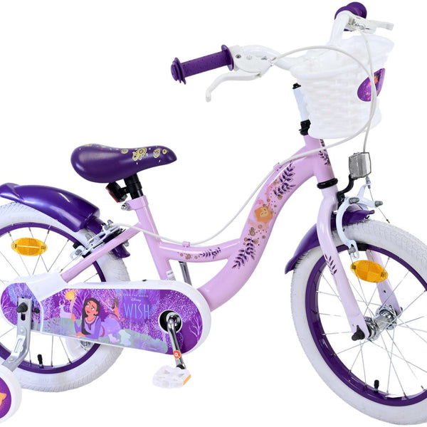 Disney Wish Kinderfiets - Meisjes - 16 inch - Paars - Twee handremmen