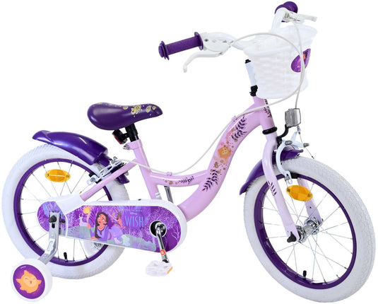 Wunsch disney wish kinderfiets - meisjes - 16 inch - paars - twee handremmen
