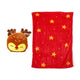 Blankeazzz feestelijke kerstmis rudolph 2-in-1 knuffel reisdeken