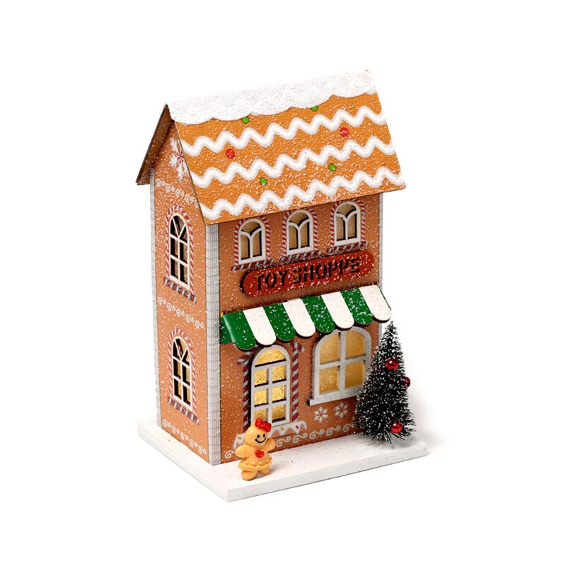 Load image into Gallery viewer, Gemberbrood speelgoed kerstmis huis led decoratie
