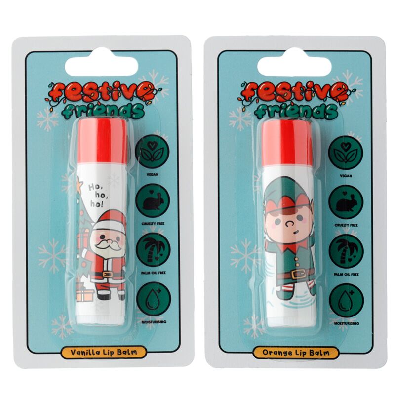 Load image into Gallery viewer, Kerstelf kerstman lipbalsem stick - sinaasappel vanille
