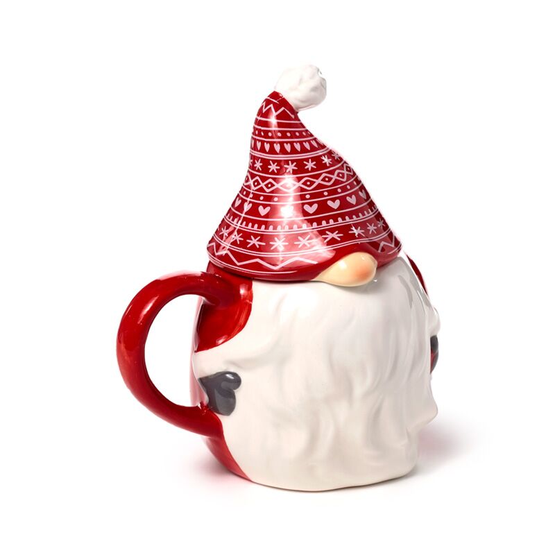 Load image into Gallery viewer, Scandi kerstmis gnoom gevormde keramiek mok
