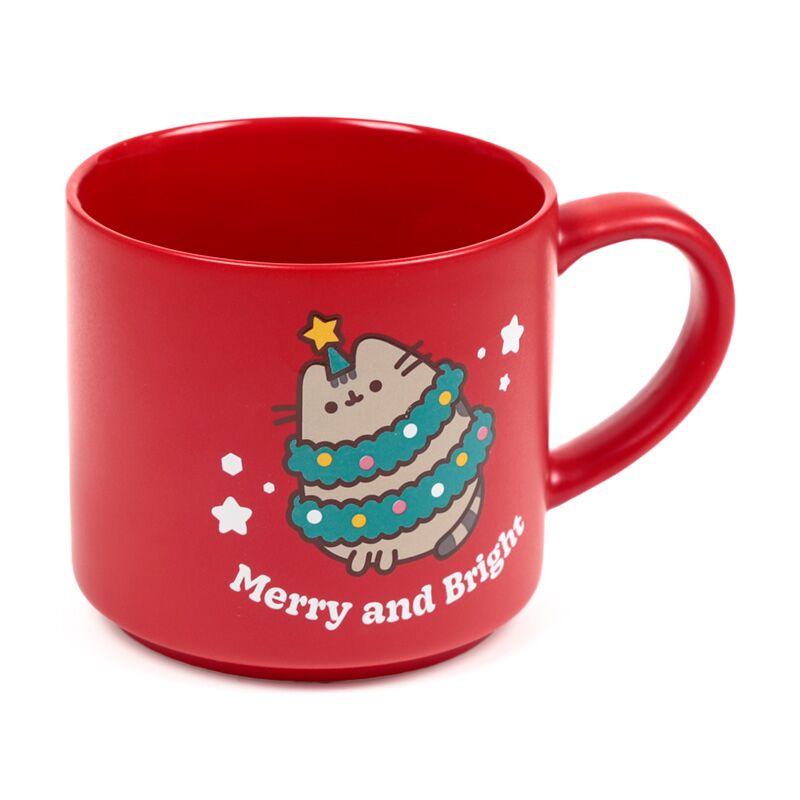 Load image into Gallery viewer, Kerstmis pusheen de kat grote porselein mok
