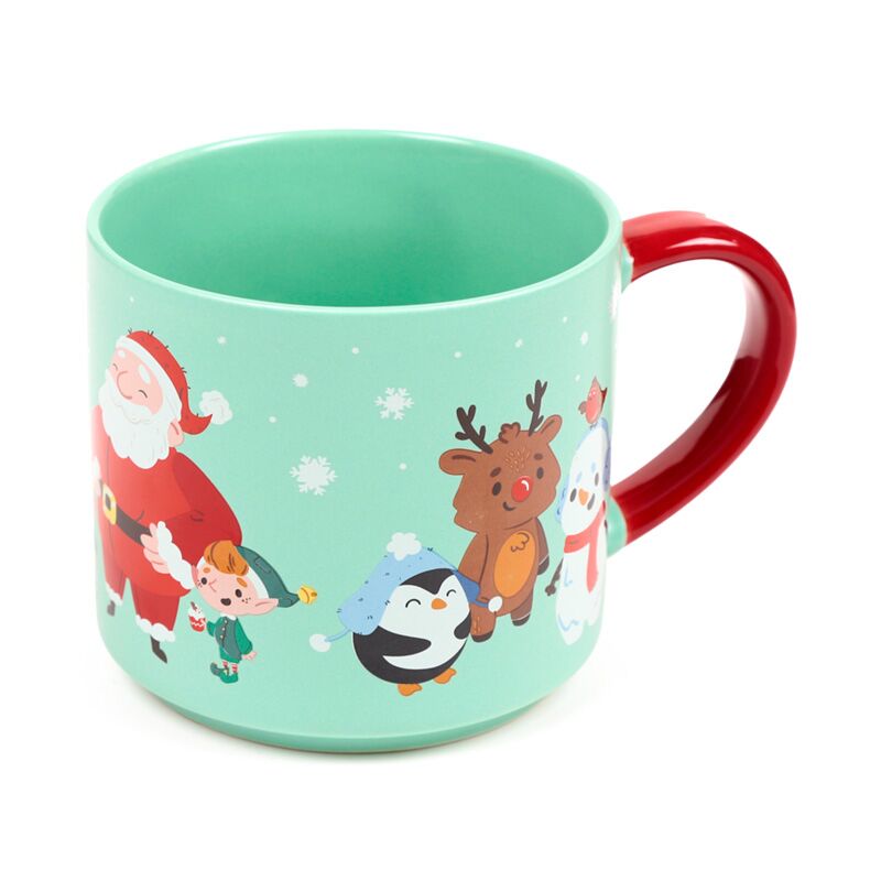 Load image into Gallery viewer, Jingle kerstmis large porselein mok
