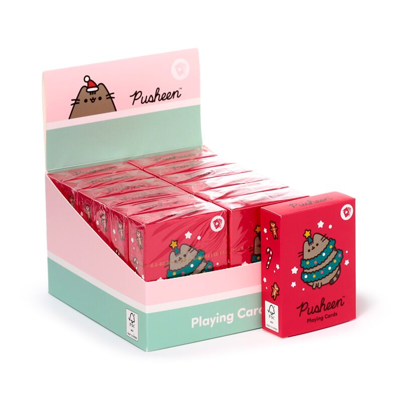 Load image into Gallery viewer, Kerstmis pusheen de kat speelkaarten kaartspel
