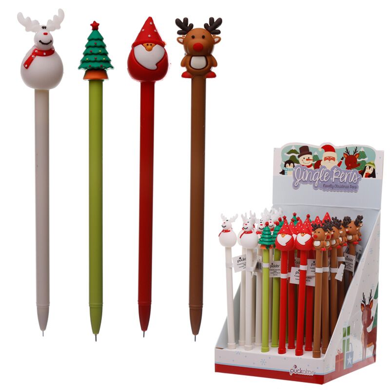 Load image into Gallery viewer, Festive friends kerstmis fijnschrijver pen - zwart
