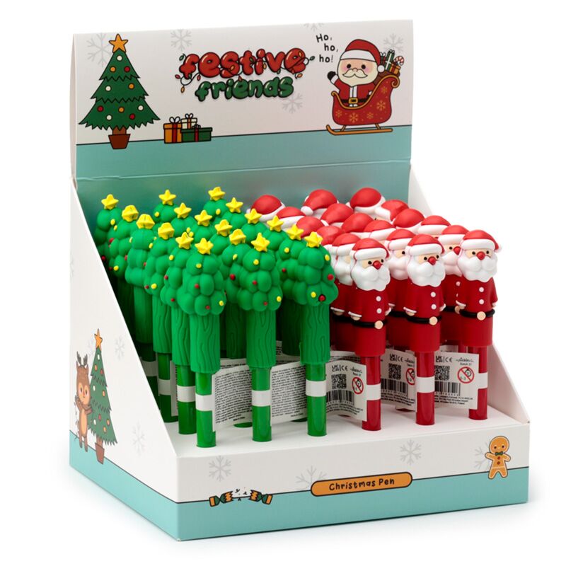 Load image into Gallery viewer, Feestelijke kerstmis pvc pen - blauw
