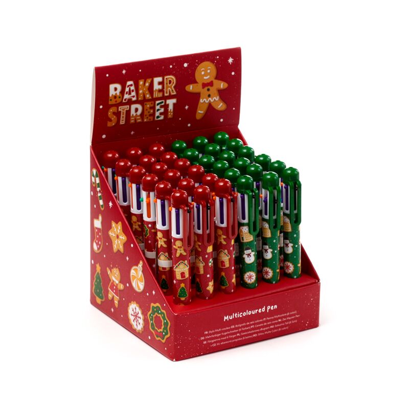 Load image into Gallery viewer, Kerstmis baker street meerkleurige pen (6 kleuren)
