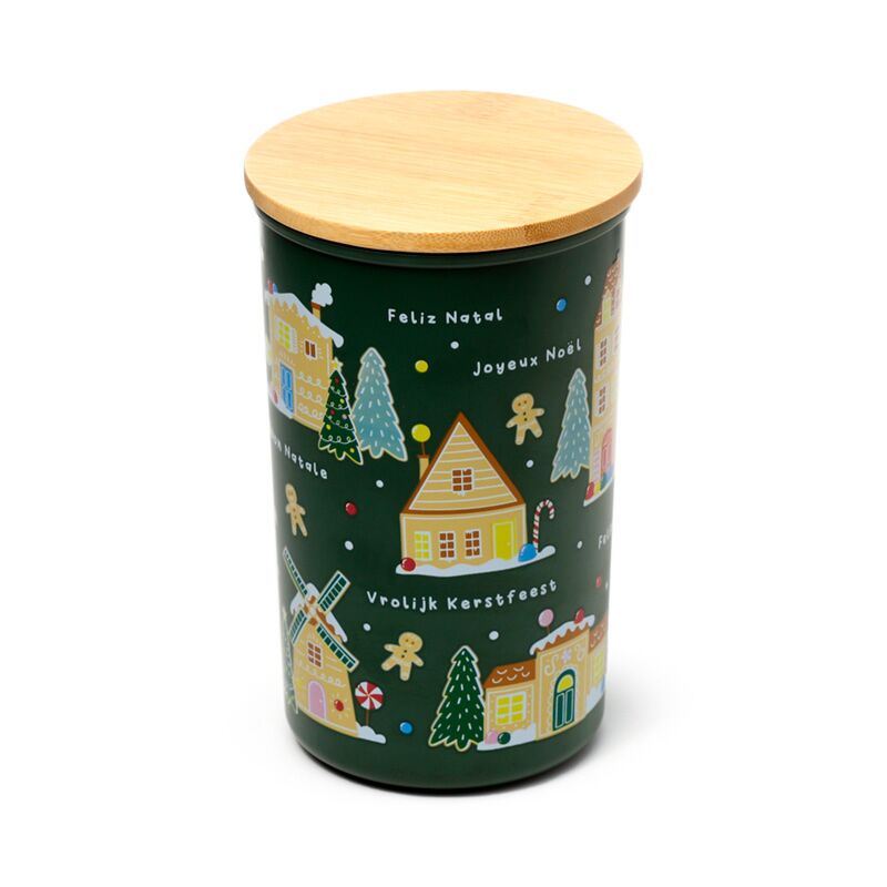 Load image into Gallery viewer, Kerstmis kerstdorp baker street rpet bamboe voorraadpot
