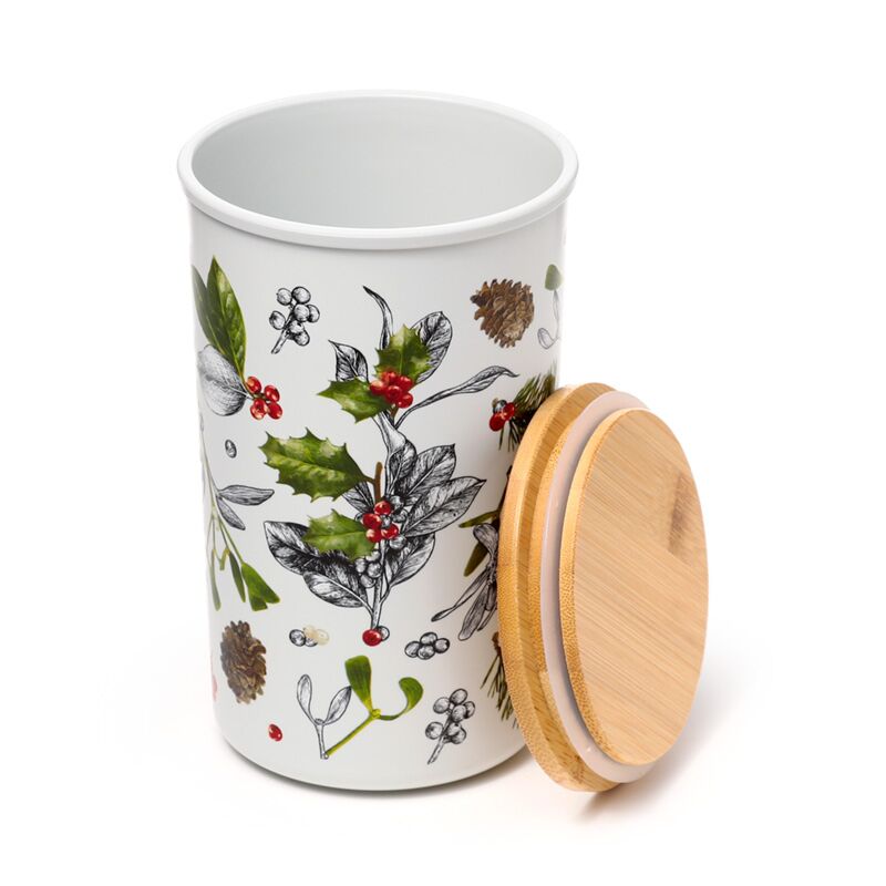 Load image into Gallery viewer, Kerstmis winter botanicals rpet bamboe voorraadpot
