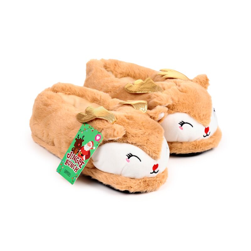 Load image into Gallery viewer, Jingle kerstmis rendier sloffen (unisex one size)
