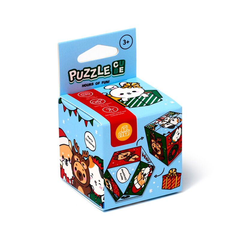 Load image into Gallery viewer, Kerstmis adoramals puzzel kubus speelgoed
