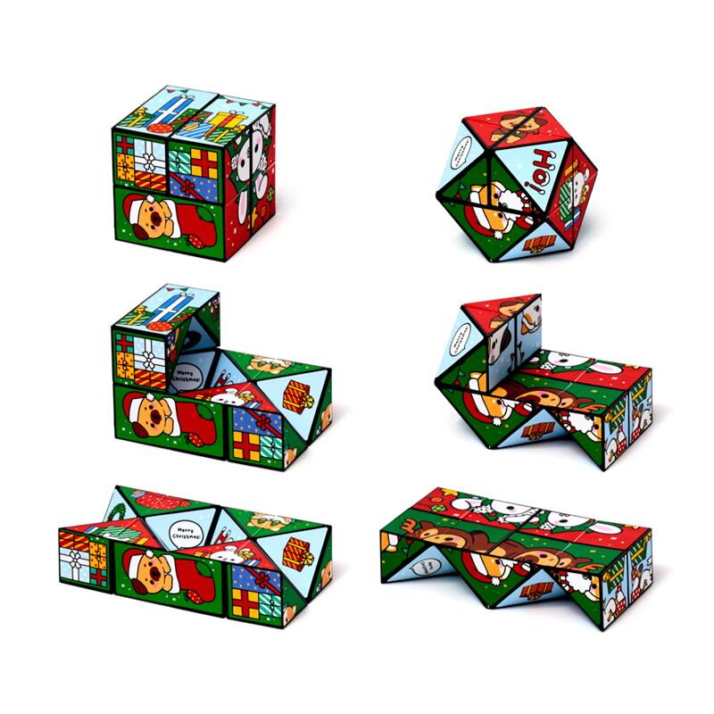 Load image into Gallery viewer, Kerstmis adoramals puzzel kubus speelgoed
