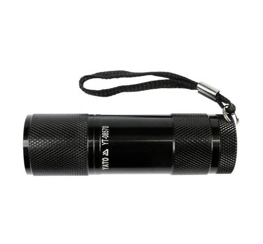 Yato aluminium zaklamp 9-led zwart
