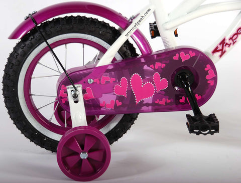 Volare Heart Cruiser Kinderfiets - Meisjes - 12 inch - Wit Paars