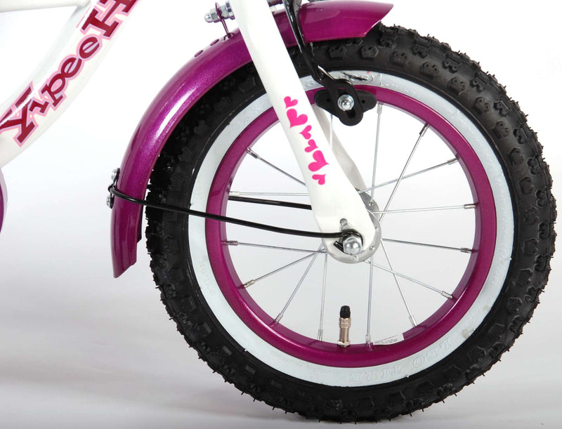 Load image into Gallery viewer, Volare Heart Cruiser Kinderfiets - Meisjes - 12 inch - Wit Paars

