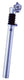 Zadelpen verend atb zilver 27.2 alu