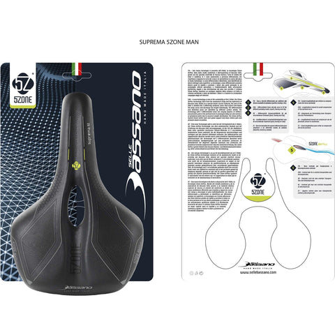 Selle Bassano Bassano zadel Suprema 5zone EL heren zwart