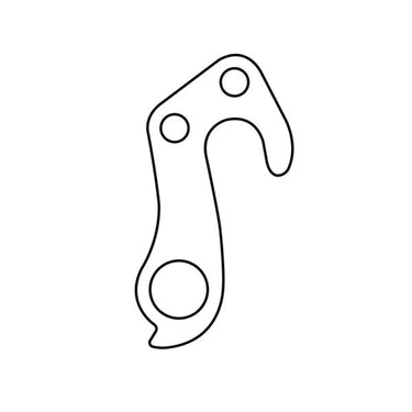 derailleurhanger GH-138 55,4 mm zilver
