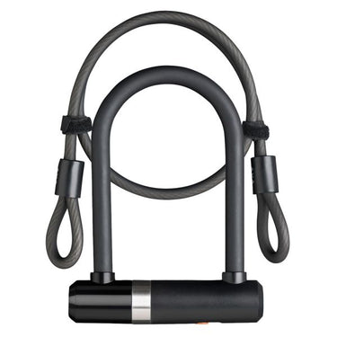 Axa beugelslot newton mini + kabel 100 8 - zwart