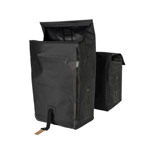 Load image into Gallery viewer, Basil Urban Dry dubbele fietstas, waterdicht, 50L, mat zwart

