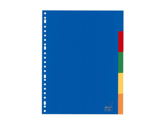 Kangaro tabblad a4 blanco pp 120 micron assorti 23-gaats 5-delig