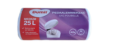 Dumil pedaalemmerzakken 25l rol a 40 stuks