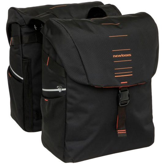 Newlooxs tas new looxs vigo dubbel | zwart oranje | 40l