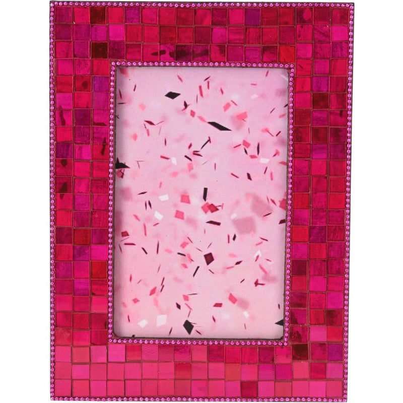 Load image into Gallery viewer, Home styling fotolijst 20x15cm met spiegelmozaiã«k roze

