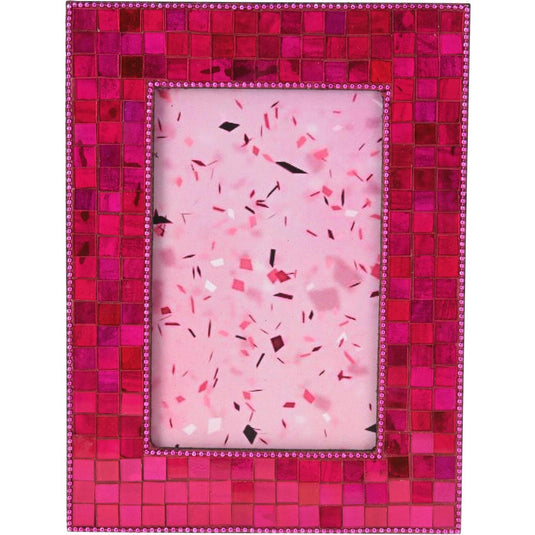 Home styling fotolijst 20x15cm met spiegelmozaiã«k roze