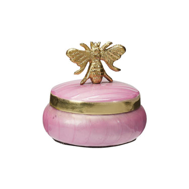 Home styling opbergdoosje roze met bij 8cm