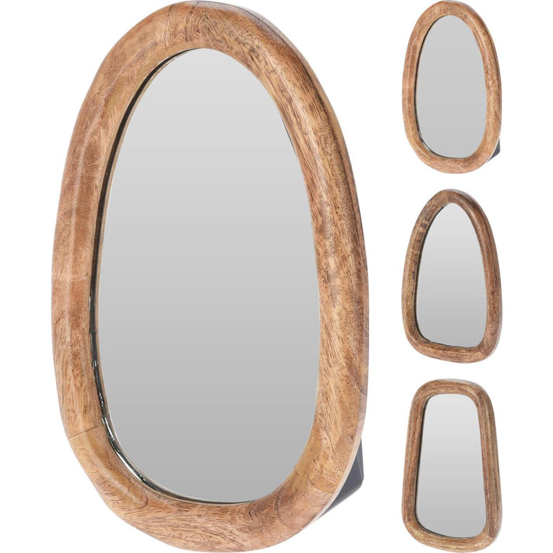 Afbeelding laden in galerijviewer, Home styling spiegel hout 25cm spiegel hout 25cm
